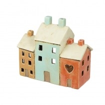 Heart Ceramic House Candle Holder