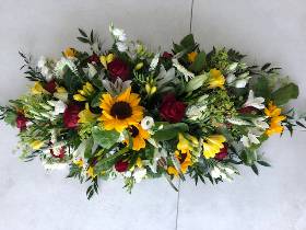 Casket Spray Sunflower Mix